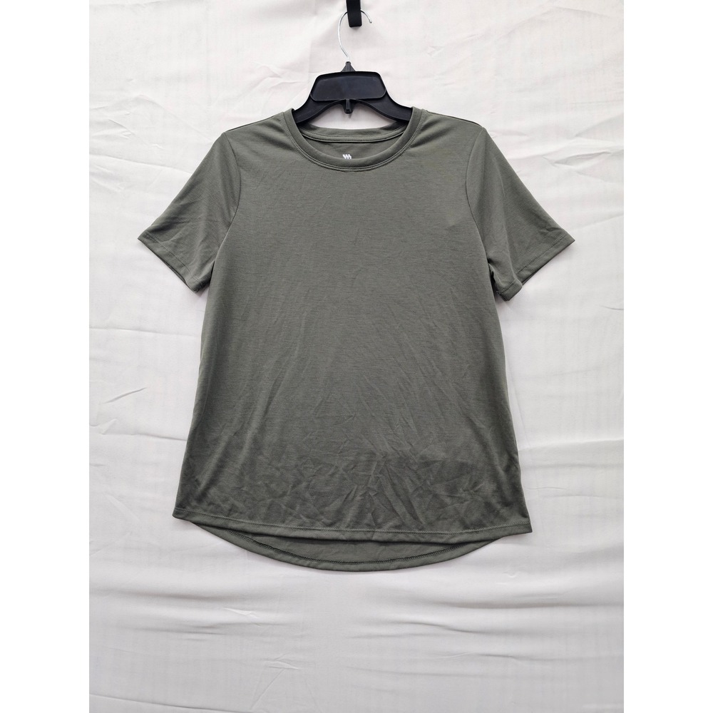 All in Motion Mens Olive Green Short Sleeve Performance T-Shirt Size S F16803481